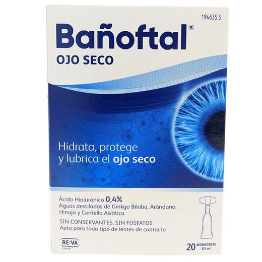 Bañoftal ojo seco 20 monodosis 0,5ml