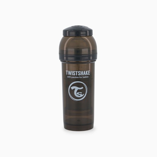 Biberon Anti-Colicos 260ml +2M Negro Twistshake