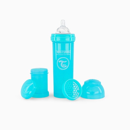 Biberon Anti-Colicos 330ml +4M Azul Pastel Twistshake