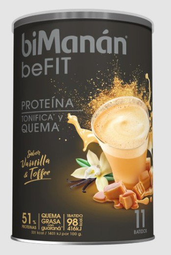 BiManan BeFit Batido Vainilla Toffe 330gr