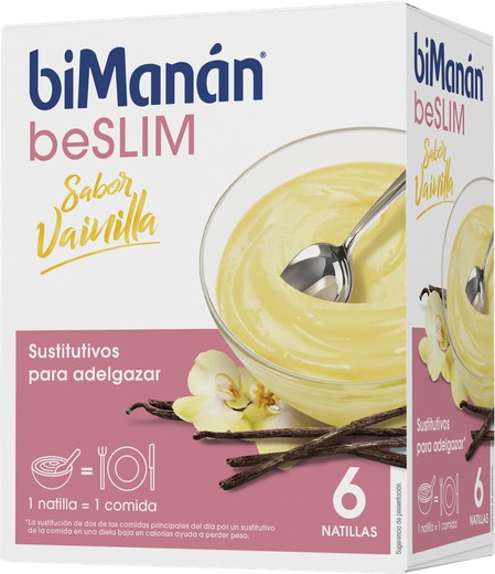 biManán beSLIM Natilla De Vainilla - 6 Unidades