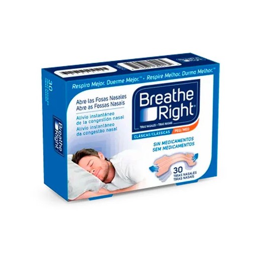 Breathe Right Tira Adhesiva Nasal pequeña, 30 Uds