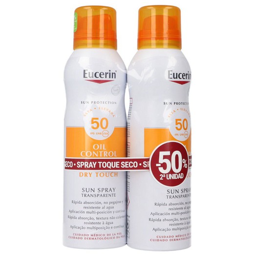 Eucerin Sun Body Oil Control Spray FPS 50 Pack Duplo 2x200 ml