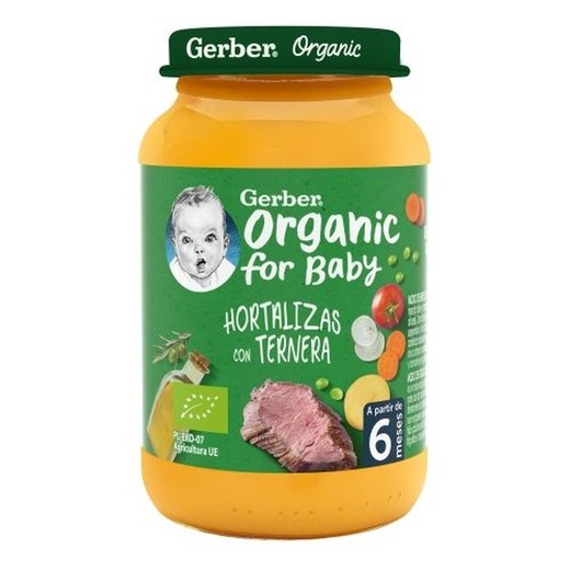 Gerber Tarrito Organic Hortalizas y Ternera 190g