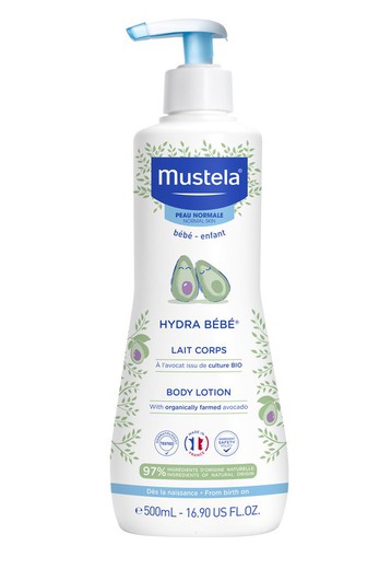 Mustela Hydra bebé leche corporal con Aguacate BIO 500ml