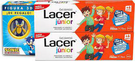 Lacer Gel Dental Junior Fresa Duplo 75 ml x 2 uds