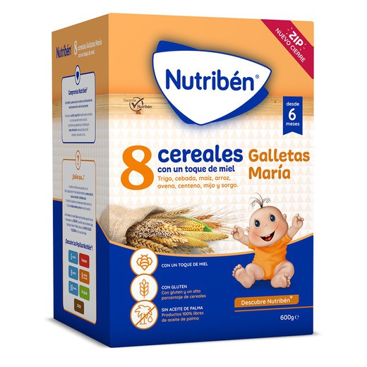 Nutribén 8 Cereales Galletas María con un toque de miel 600gr