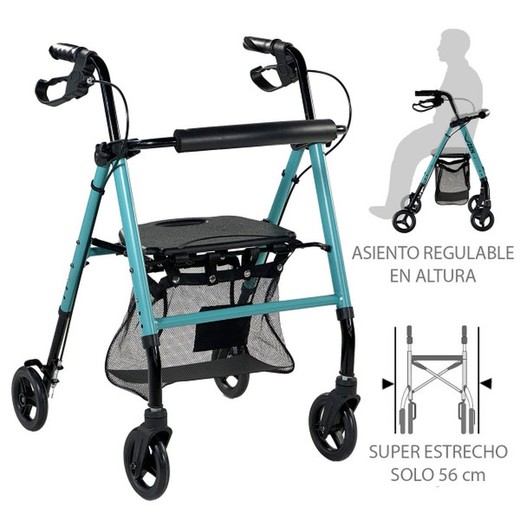 Rollator con Frenos por Maneta ZEN SLIM REF: AD153