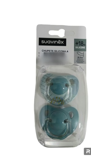 Suavinex Chupete Anatómico Tetina Silicona +18 Meses 2 Uds