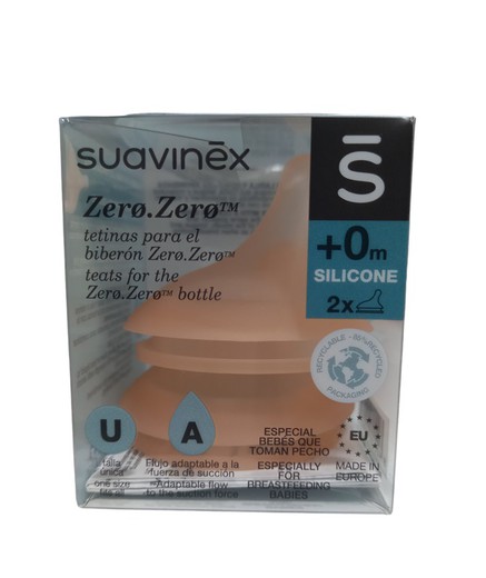 Suavinex Tetina Zero Zero Silicona Flujo Adaptable +0 Meses