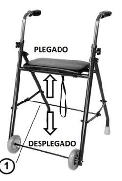 Andador Plegable MINI ROLLATOR con asiento REF: AD250