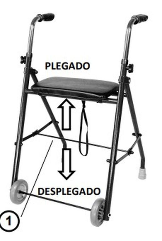 Andador Plegable MINI ROLLATOR con asiento REF: AD250
