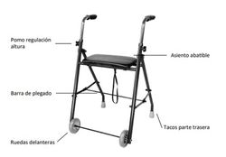 Andador Plegable MINI ROLLATOR con asiento REF: AD250
