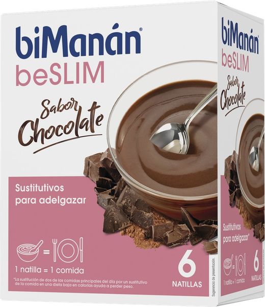 biManán beSLIM Natilla De Chocolate - 6 Unidades