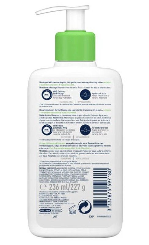 CERAVE LIMPIADOR HIDRATANTE, 236 ML