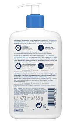 CERAVE LOCIÓN HIDRATANTE, 473ML
