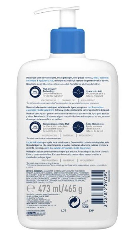 CERAVE LOCIÓN HIDRATANTE, 473ML
