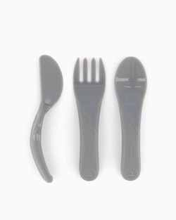 Cubiertos De Aprendizaje +6M Twistshake Pastel Gris