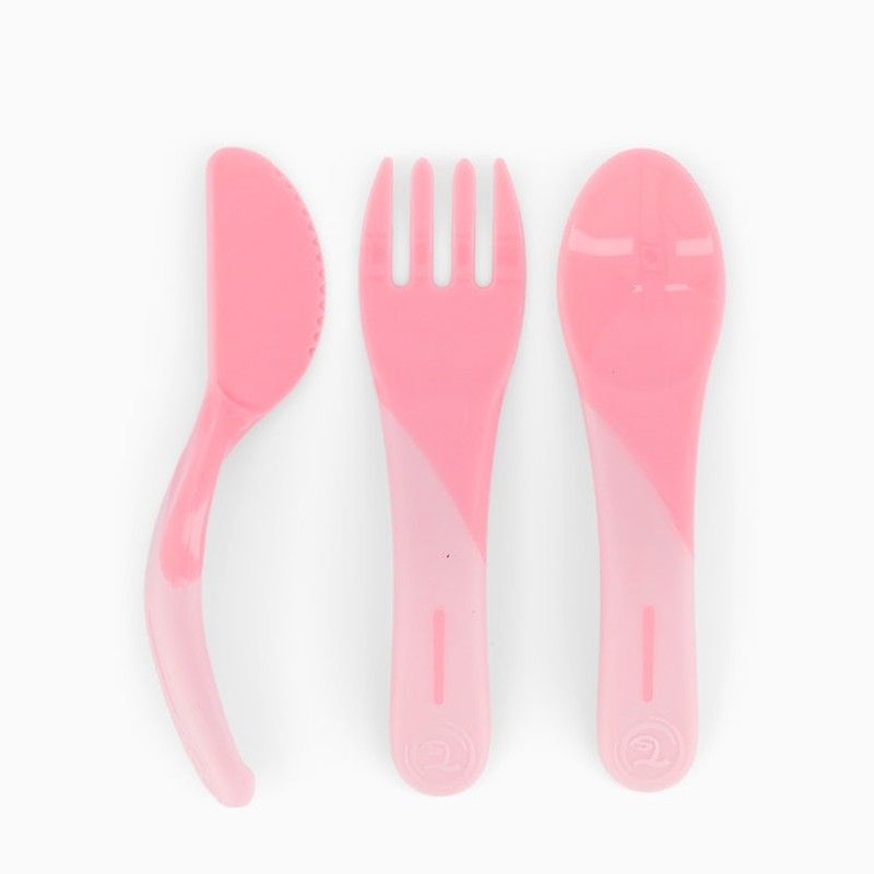Cubiertos De Aprendizaje +6M Twistshake Pastel Rosa