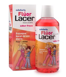 Fluor Diario 0,05% Colutorio 500 ml Fresa + Criatura Luminosa Regalo