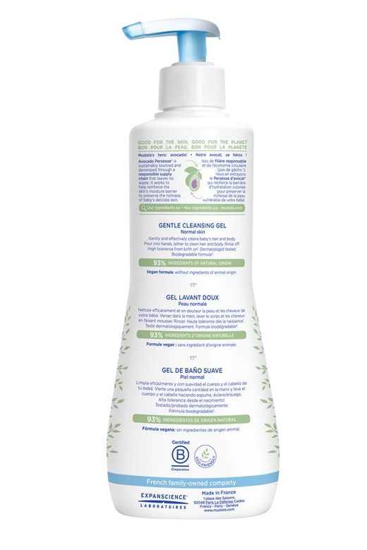 Mustela Gel de baño suave con Aguacate BIO 500ml