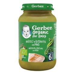 Gerber Tarrito Organic Brócoli Guisantes y Pavo 190g