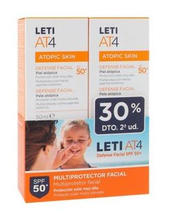 Leti AT4 Defense Photoprotect Facial SPF50 PACK 2 X 50 ML