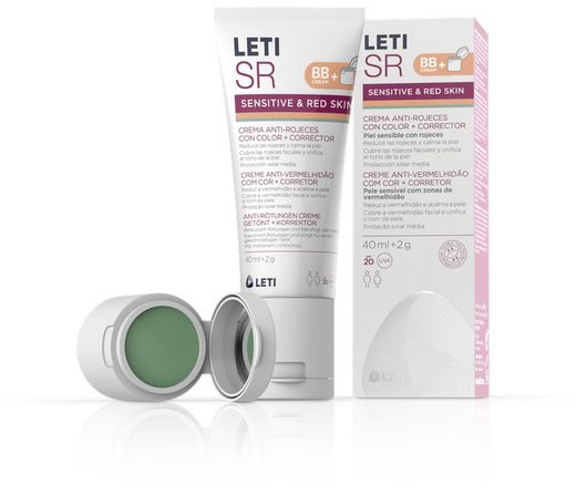 Leti SR crema anti-rojeces color + corrector 40 ml
