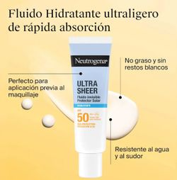 Neutrogena solar Ultra sheer fluído invisible SPF50 50 ML