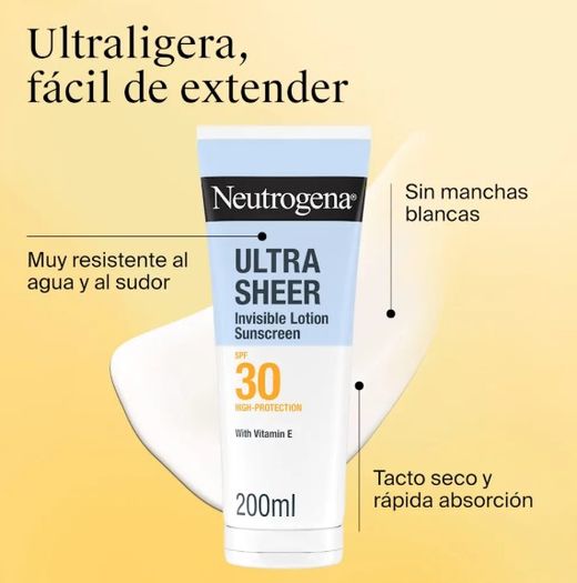 Neutrogena Ultra sheer loción invisible SPF30 200 ML