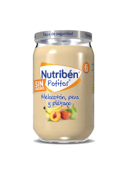 Nutribén potito melocotón, pera y pátano 1 envase 235g +6 meses