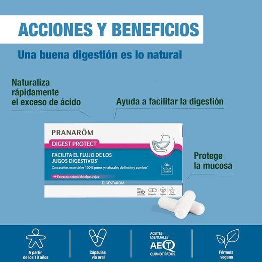 Pranarom Digest Protect 30 Cápsulas