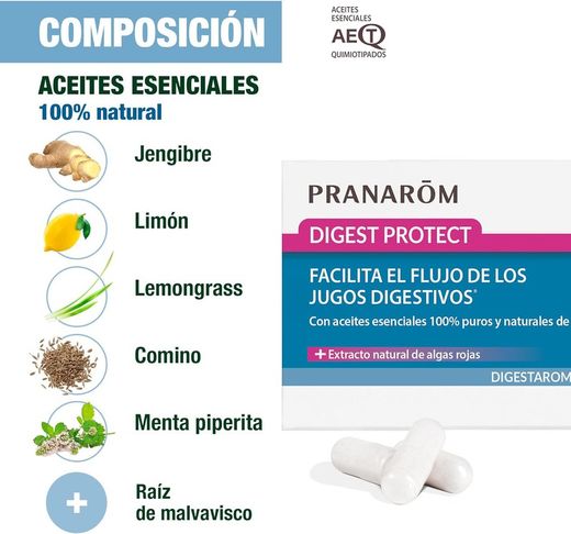 Pranarom Digest Protect 30 Cápsulas