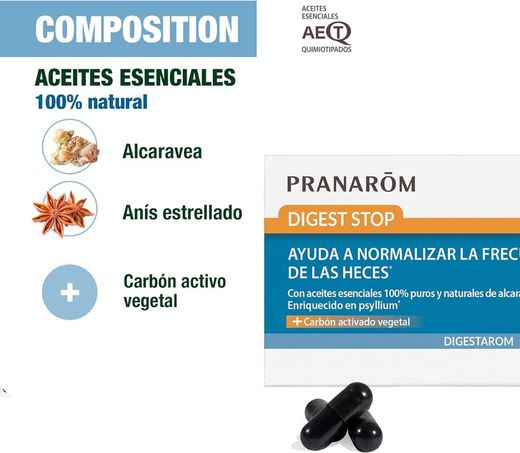 Pranarom Digest Stop 20 Cápsulas
