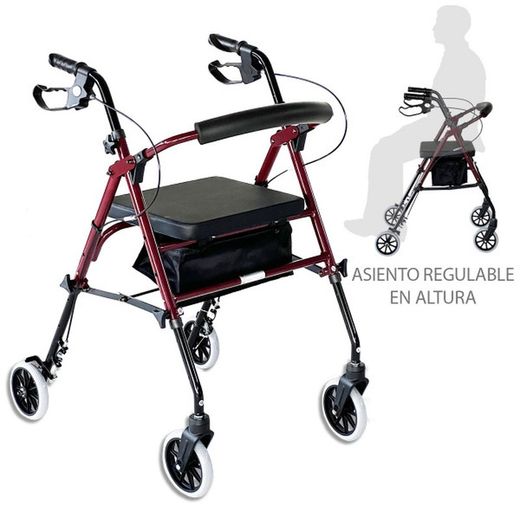 Rollator Aluminio con Asiento Regulable REF: AD152
