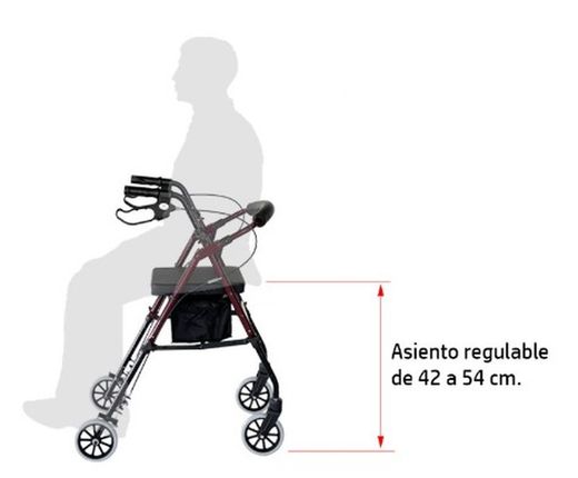 Rollator Aluminio con Asiento Regulable REF: AD152