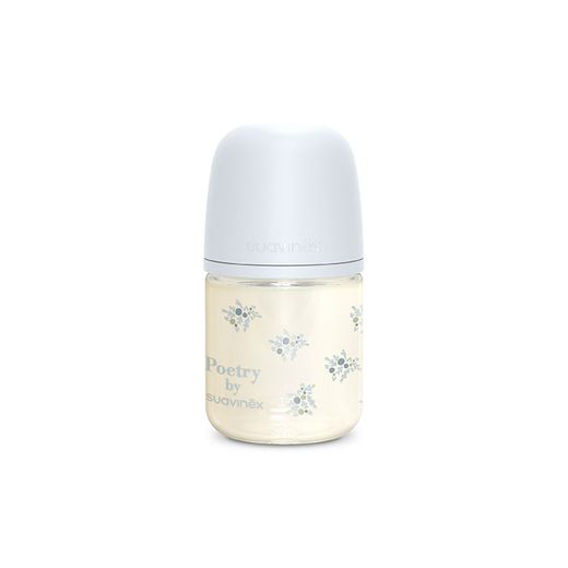 Suavinex biberon vidrio tetina fisiologica silicona sx pro selection +0 meses 120ml flujo s poetry