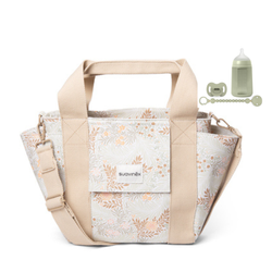 Suavinex bolso maternidad pequeño poetry estampado beige