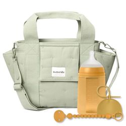 Suavinex bolso paseo panera poetry verde