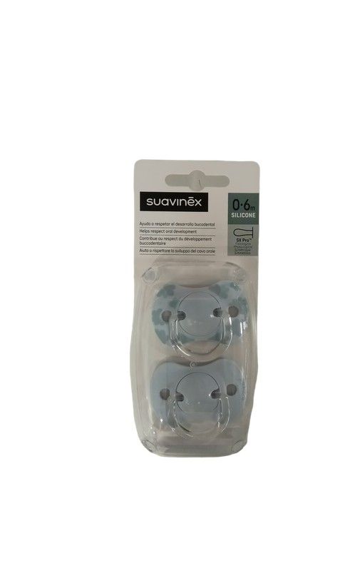 Suavinex Chupete Fisiológico Silicona 0-6 Meses 2 Uds