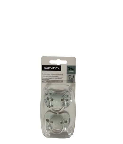 Suavinex Chupete Fisiológico Silicona 0-6 Meses 2 Uds