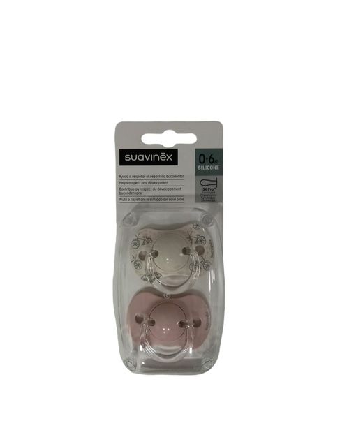 Suavinex Chupete Fisiológico Silicona 0-6 Meses 2 Uds