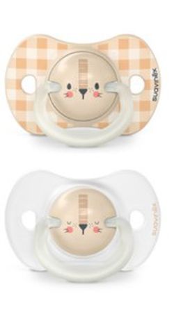 Suavinex Chupete Noche Anatómico Silicona 6-18 Meses 2 uds