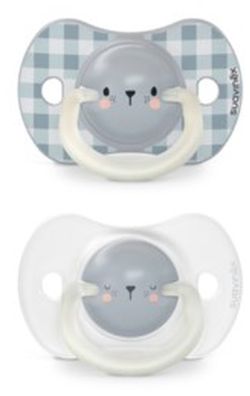Suavinex Chupete Noche Anatómico Silicona 6-18 Meses 2 uds