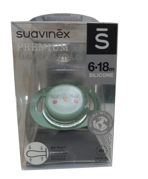 Suavinex Chupete Premium Tetina Fisiológica Silicona 6-18 Meses
