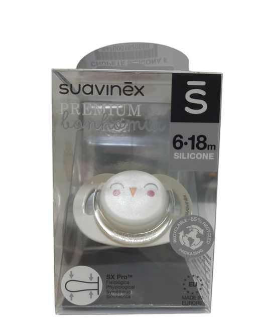 Suavinex Chupete Premium Tetina Fisiológica Silicona 6-18 Meses