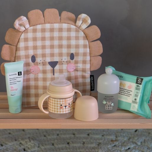 Suavinex Mochila Guardería León con Cosmética, Amarilla