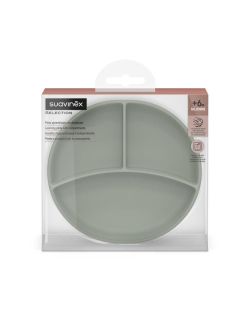Suavinex plato con divisiones silicona selection +6 meses 1 unidad colour essence marrón