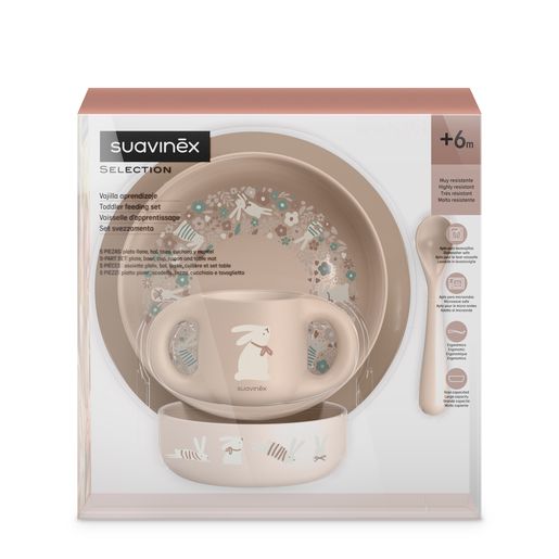 Suavinex Vajilla infantil + 6meses Wonderland Beige