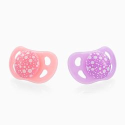 Twistshake x2 Chupete Pastel Rosa Morado 0-6M
